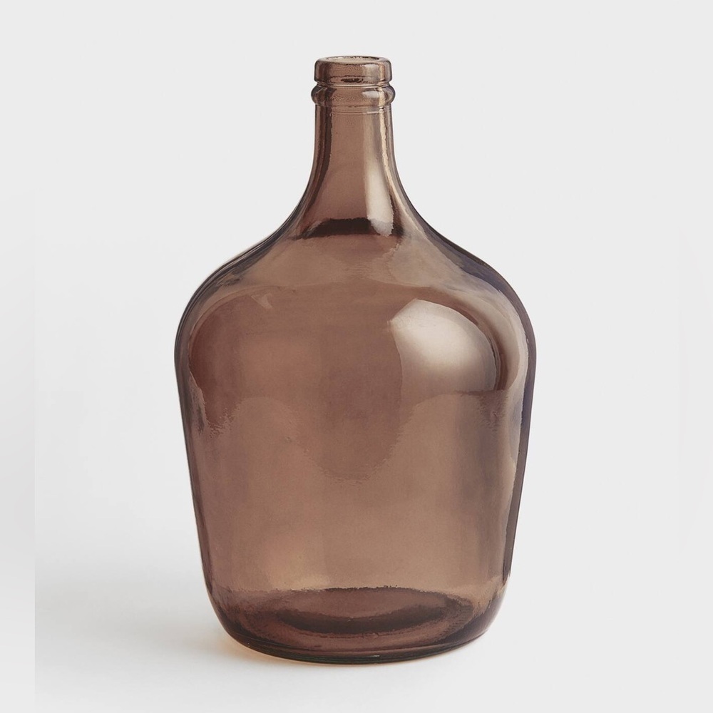 H&M Home Glass bottle vase shelf decor neutral carafe cottage modern cb2 RH